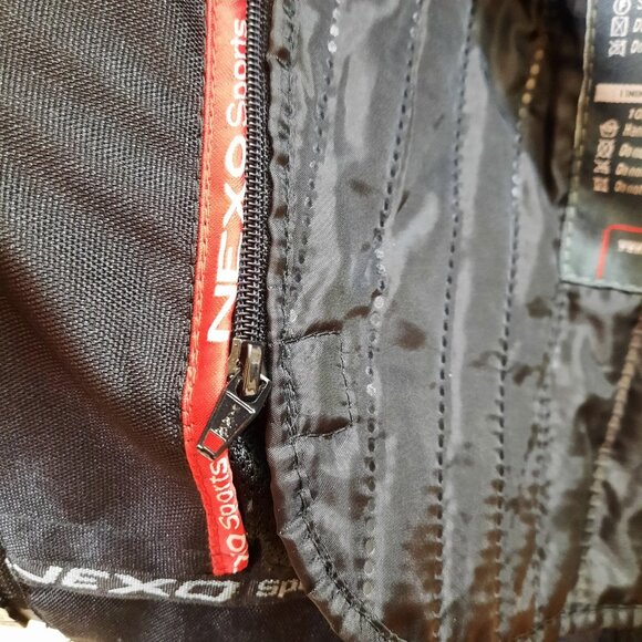 Y2K Leather Racing Motorcycle Jacket Armored Mens Size M Red Black White Nexo - Picture 14 of 15